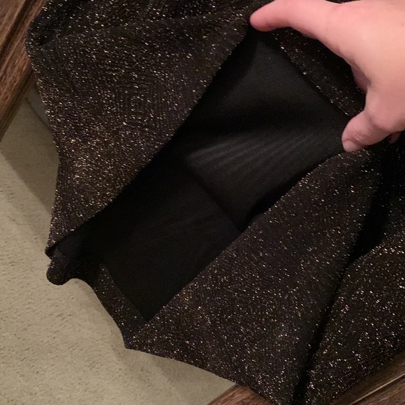 MICHAEL KORS Black & Gold Diamond Bomb Dress Large - Picture 5 of 12